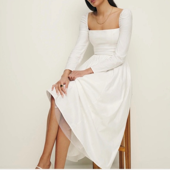 NWT Reformation Elly Dress - White - Picture 2 of 6